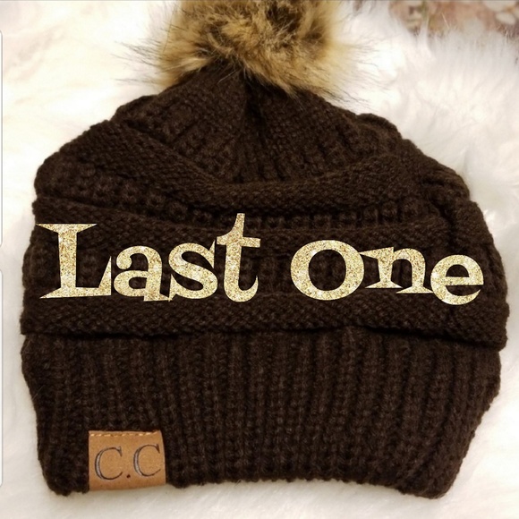 C.C Accessories - ❄LAST ONE❄CC Pom Pom BROWN beanie